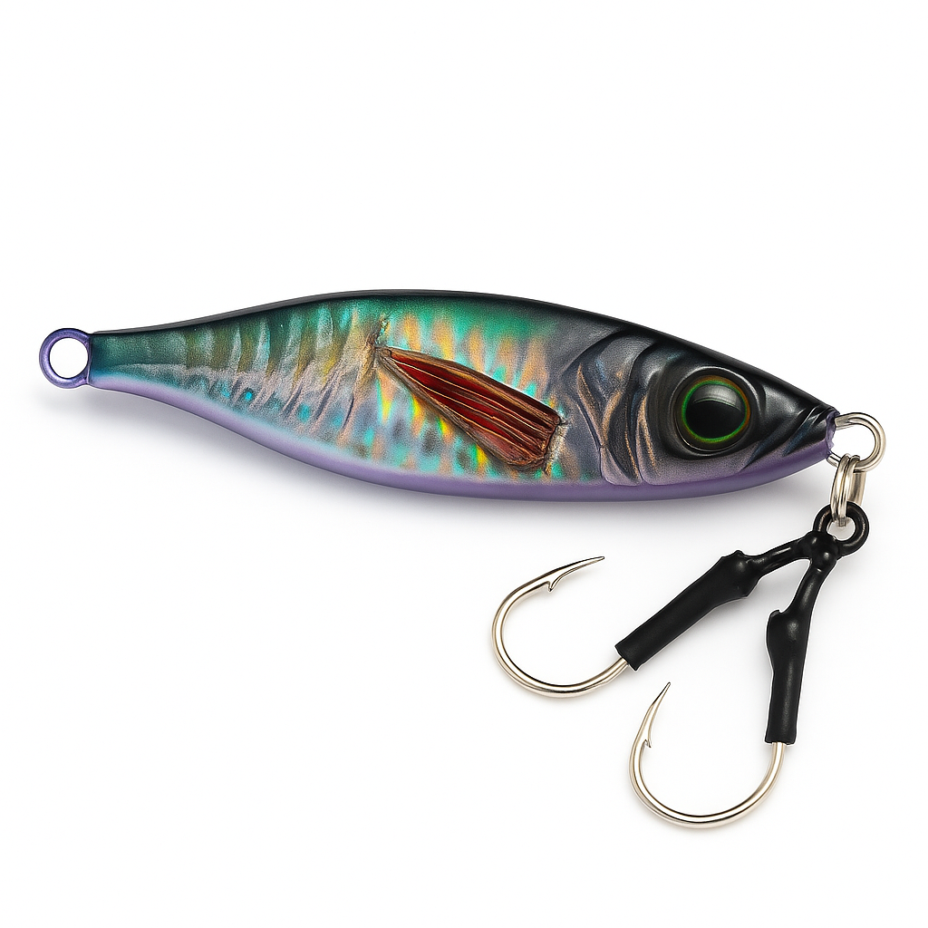 ReefStrike Violet Shiner 60g slow pitch jig fishing lure, second product image
