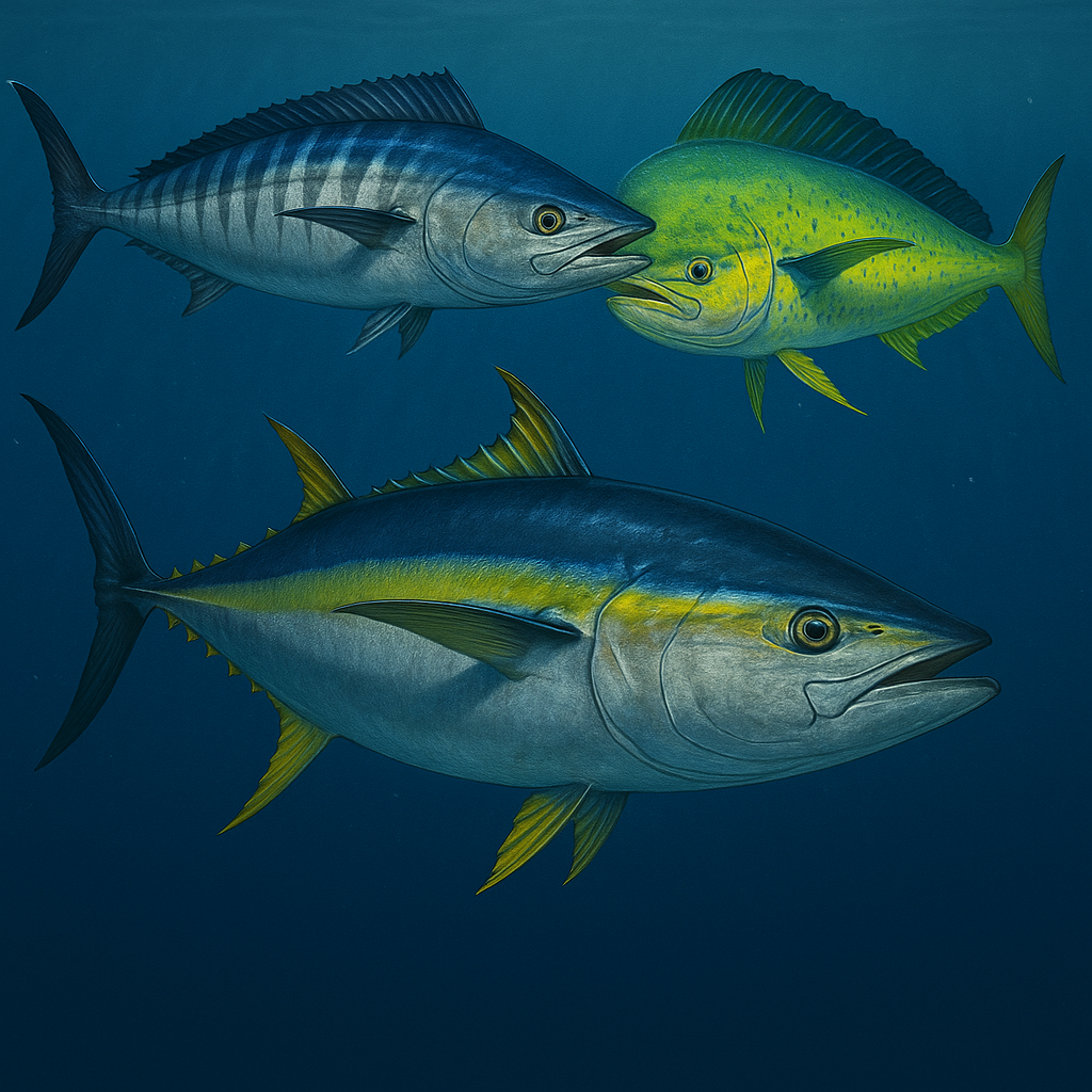 Saltwater Trolling Lures for Wahoo, Mahi Mahi & Tuna