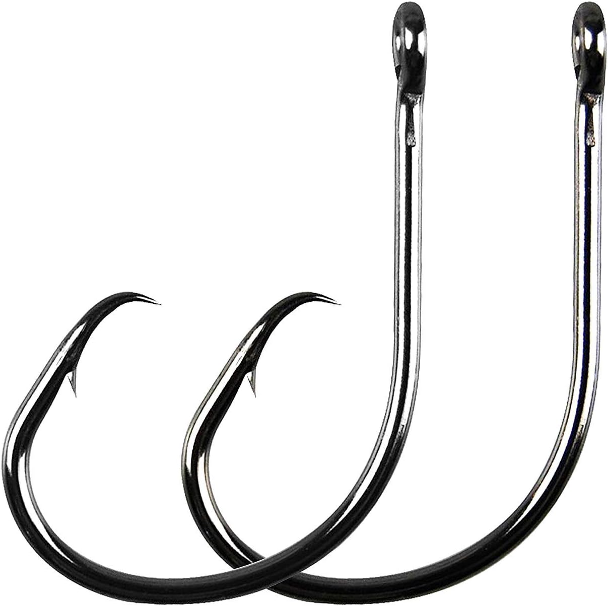 Saltwater Inline Circle Hooks – High Carbon Steel (100 Pack, Sizes 1/0–9/0)