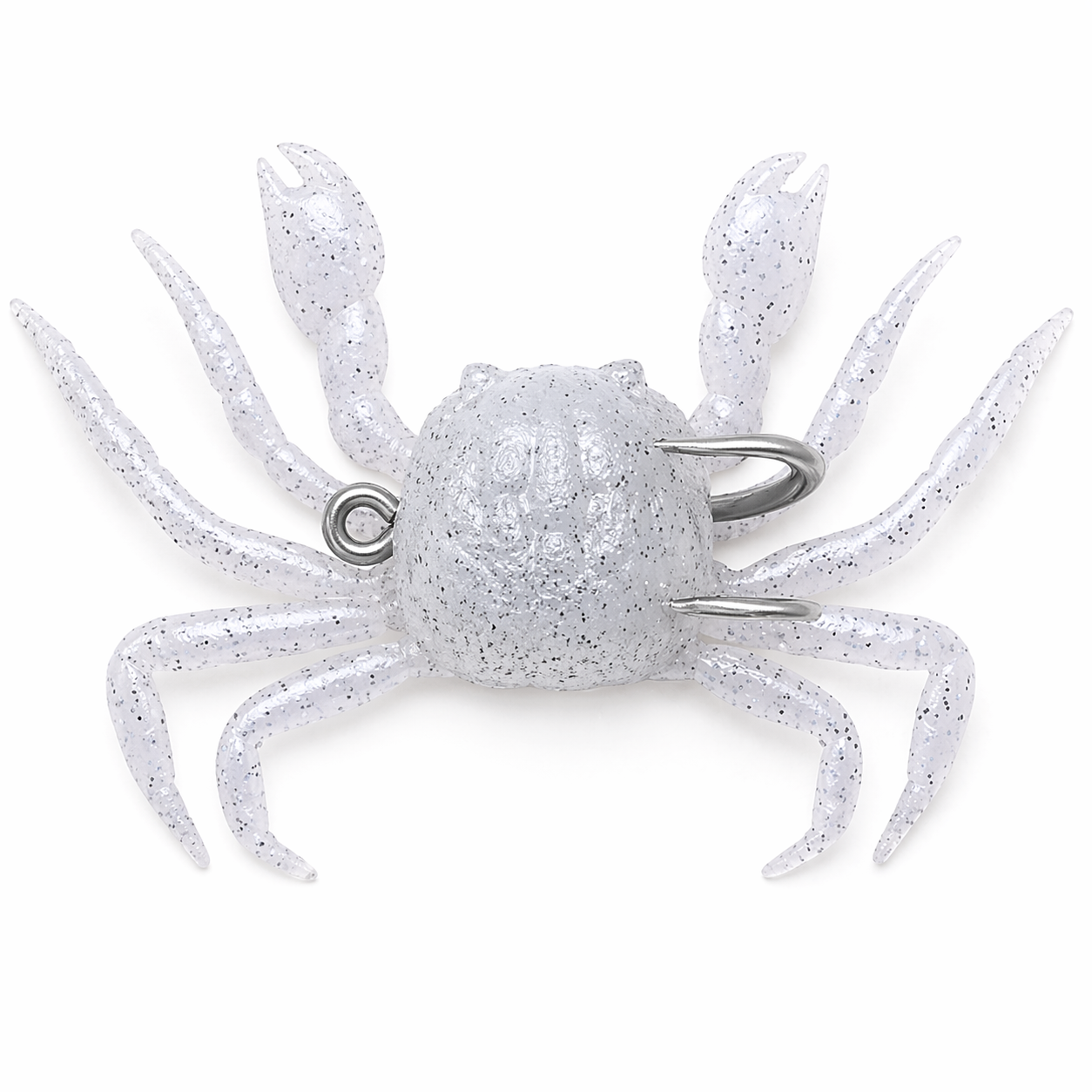 Backwater Crab soft plastic lure 4 inch 19g Oyster White color for sheepshead fishing around docks and oyster beds