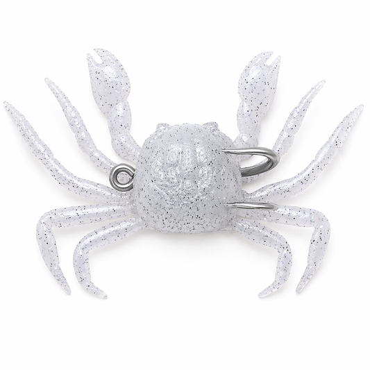 Backwater Crab soft plastic lure 4 inch 19g Oyster White color for sheepshead fishing around docks and oyster beds