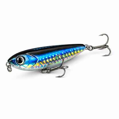Backwater Walker Blue Shiner topwater lure by Outshore Gear for snook, redfish, and saltwater inshore fishing