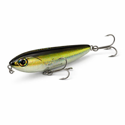 Backwater Walker Greenback Shiner topwater lure by Outshore Gear for snook, redfish, trout, and saltwater fishing