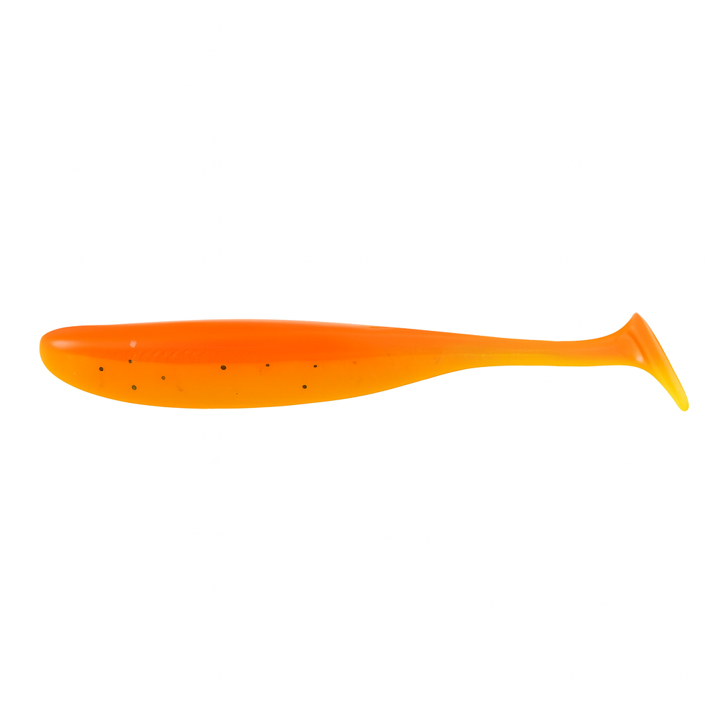 Backwater Minnows fire tiger orange paddle tail soft plastic swimbait 3.35 inch 10 pack for redfish snook and trout
