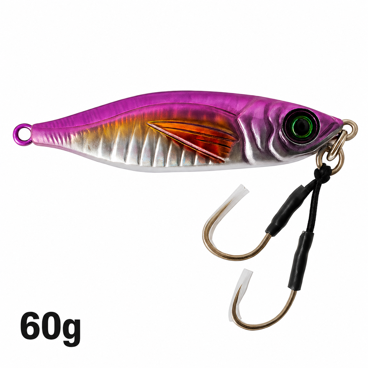ReefStrike slow pitch jig pink flash 60g (2.1 oz) for snapper and grouper offshore fishing