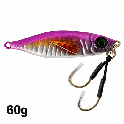 ReefStrike slow pitch jig pink flash 60g (2.1 oz) for snapper and grouper offshore fishing