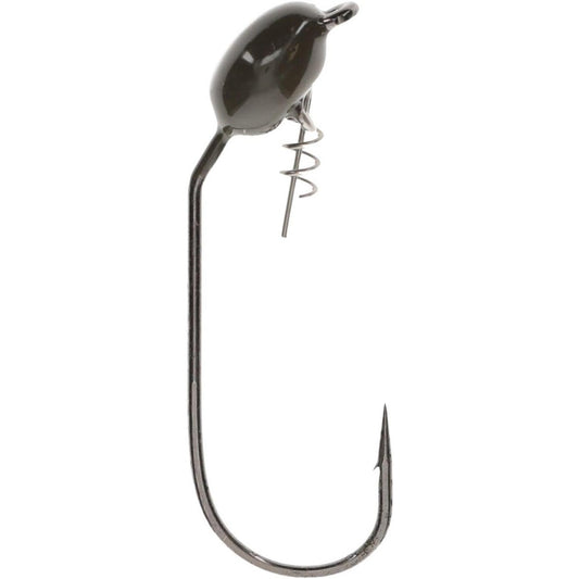 Heavy-duty screw lock jig head with wide gap hook, designed for soft plastics to target snook, redfish, and tarpon